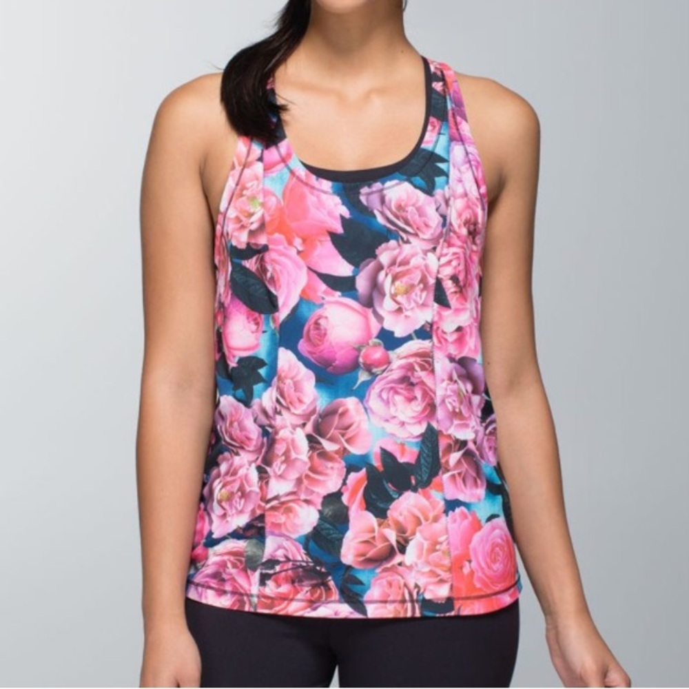 Lululemon flower tank top size 4